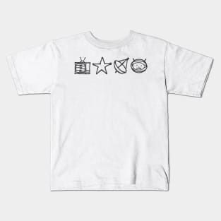 U2 - Zoo TV Symbols - Black Kids T-Shirt